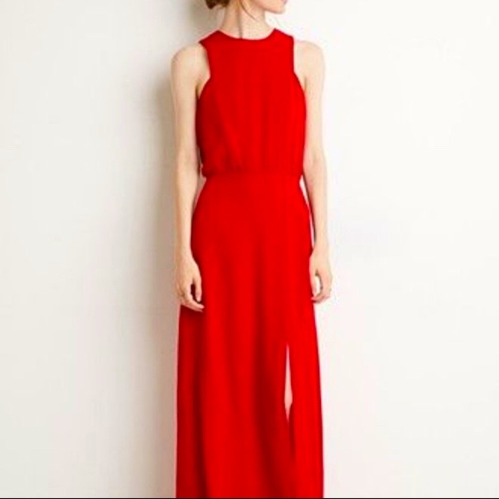 Forever21 red maxi dress with slit